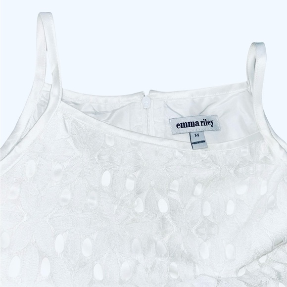 Emma Riley Girls A-Line Sleeveless Delicate Floral Party Dress Size 14 - Picture 3 of 7